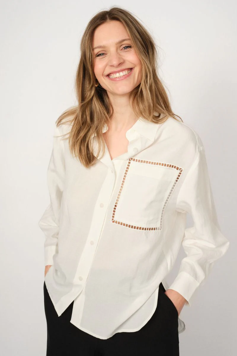 Jova Alexis Shirt | Ecru | Skjorte fra Mos Mosh - Image 3