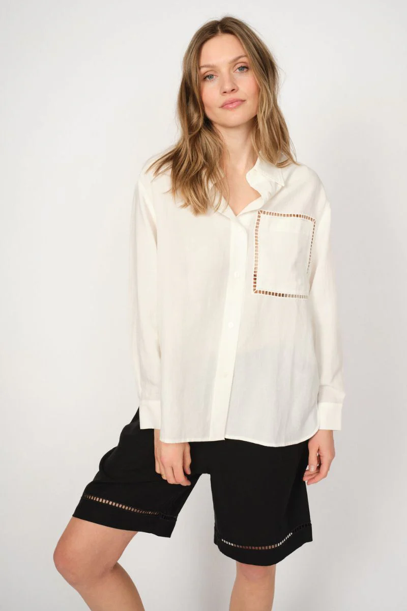 Jova Alexis Shirt | Ecru | Skjorte fra Mos Mosh - Image 6