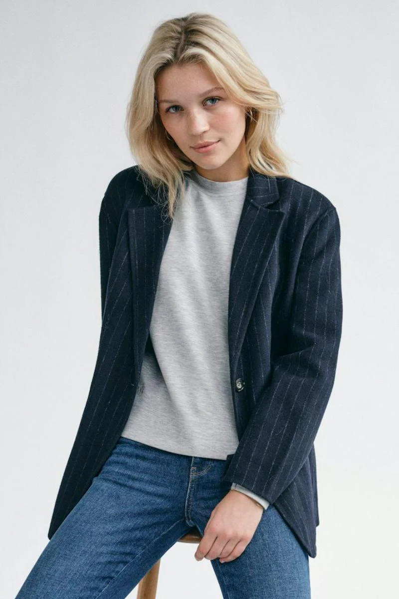Karita Idun Wool Blazer | Salute Navy | Blazer fra Mos Mosh - Image 3