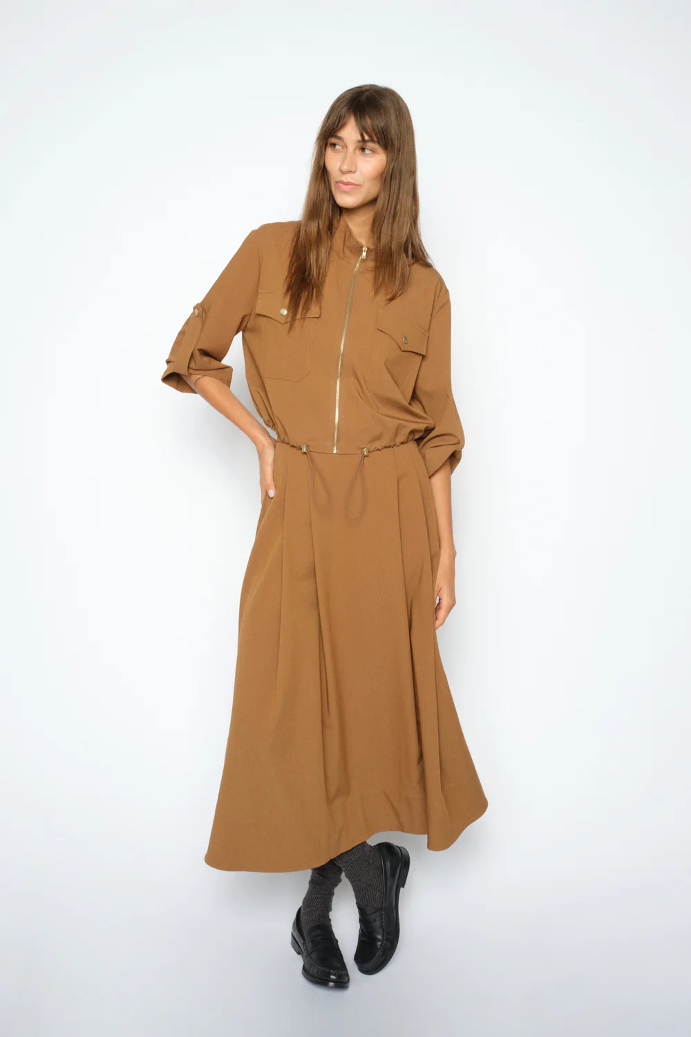 Kit Sato Skirt | Dark Camel | Nederdel fra Mos Mosh - Image 4
