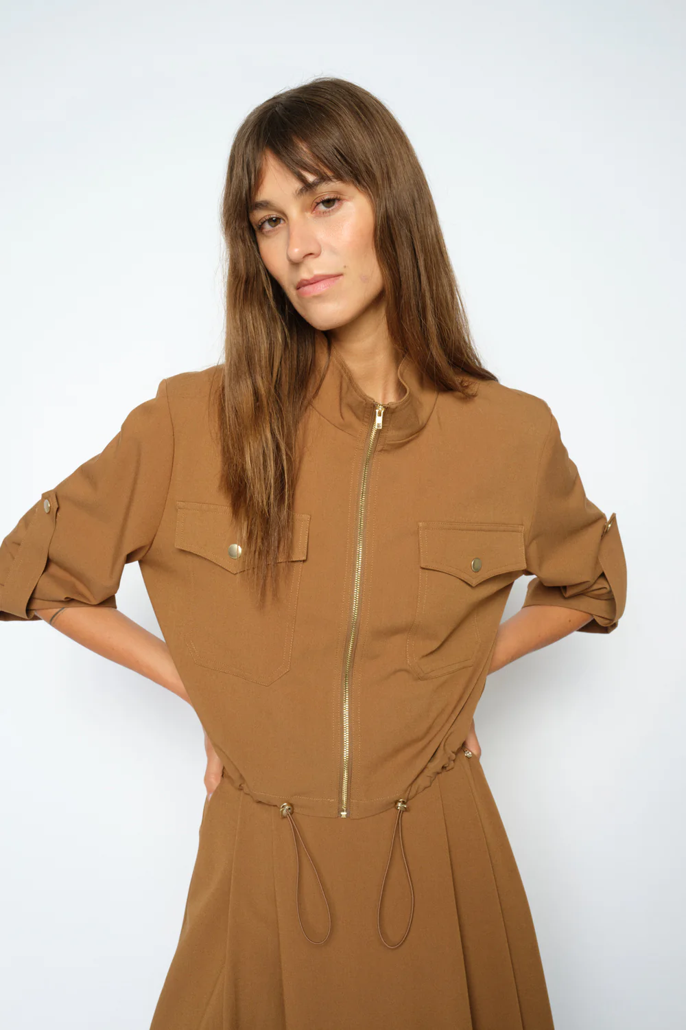 Kit Sato Skirt | Dark Camel | Nederdel fra Mos Mosh - Image 8