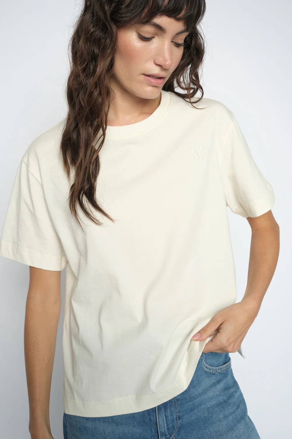 Landscape O-SS Tee  | Ecru | T-Shirt fra Mos Mosh - Image 3