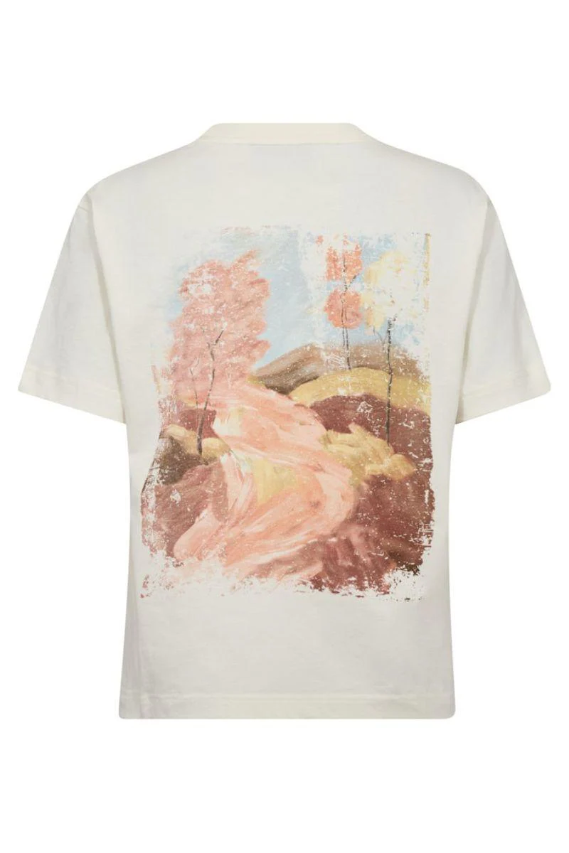 Landscape O-SS Tee  | Ecru | T-Shirt fra Mos Mosh - Image 6