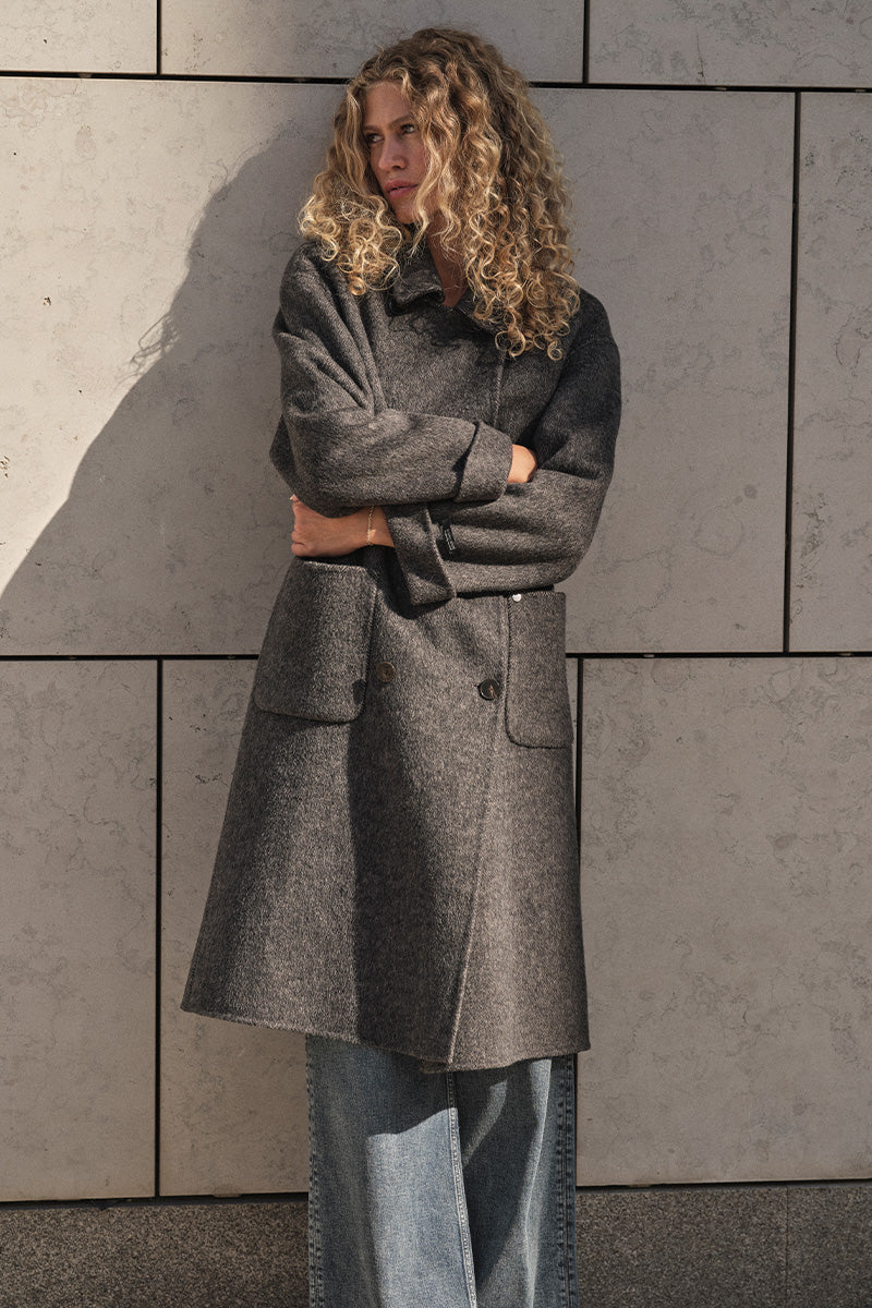 Lucca Barkley Wool Coat | Phantom | Jakke fra Mos Mosh - Image 2