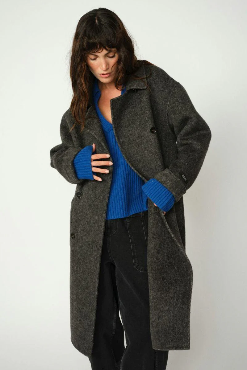 Lucca Barkley Wool Coat | Phantom | Jakke fra Mos Mosh - Image 4