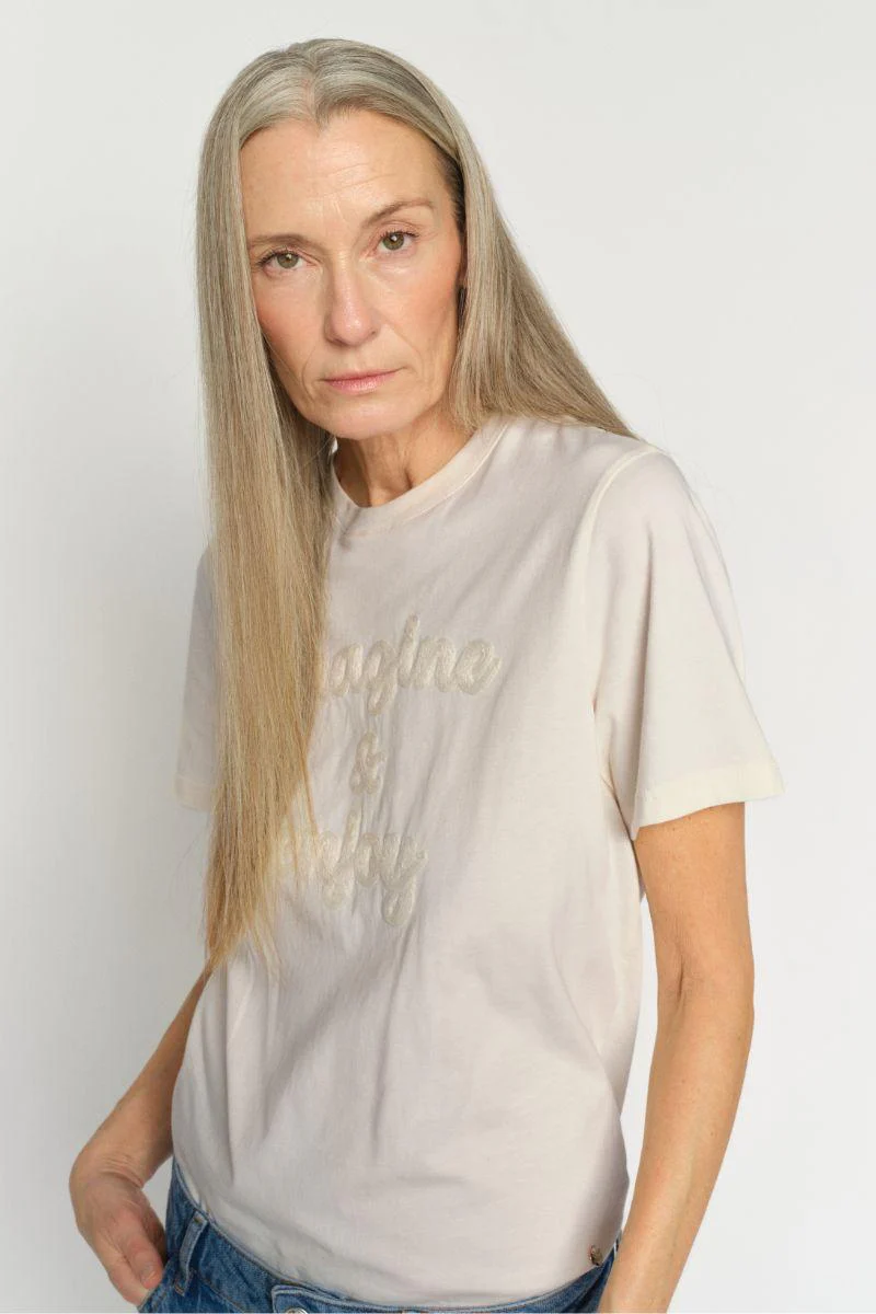 Makri O-SS Tee | Ecru | T-Shirt fra Mos Mosh - Image 4