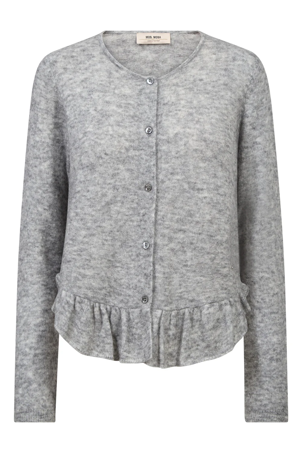 Mape Alice Knit Cardigan | Grey Melange | Strik fra Mos Mosh