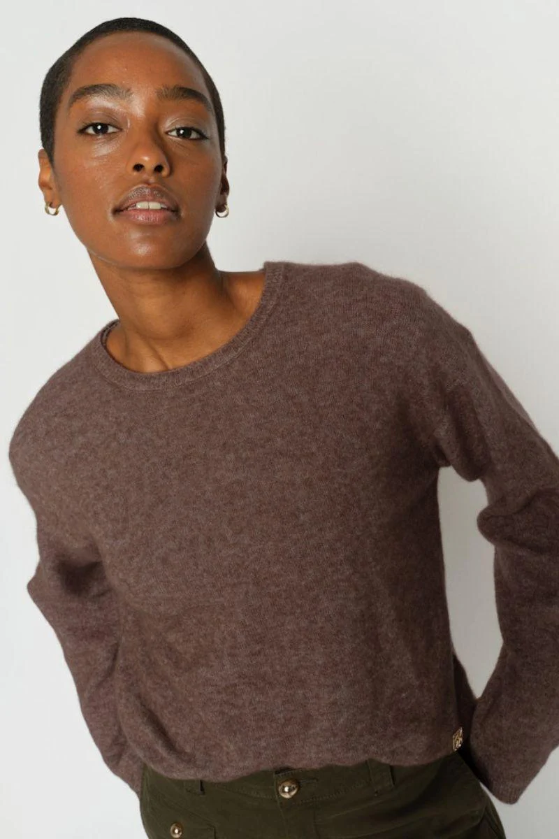 Mape O-Neck Knit | Coffee Quartz | Strik fra Mos Mosh - Image 4