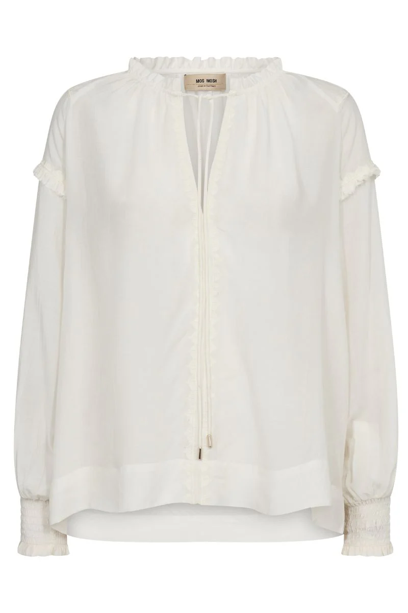 Marb Sansa Emb Blouse  | Ecru | Bluse fra Mos Mosh - Image 3