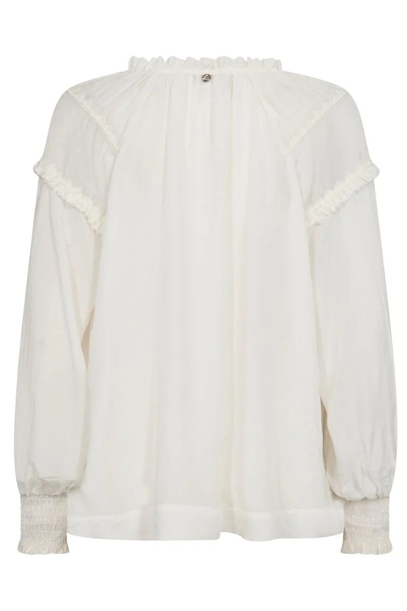 Marb Sansa Emb Blouse  | Ecru | Bluse fra Mos Mosh - Image 5