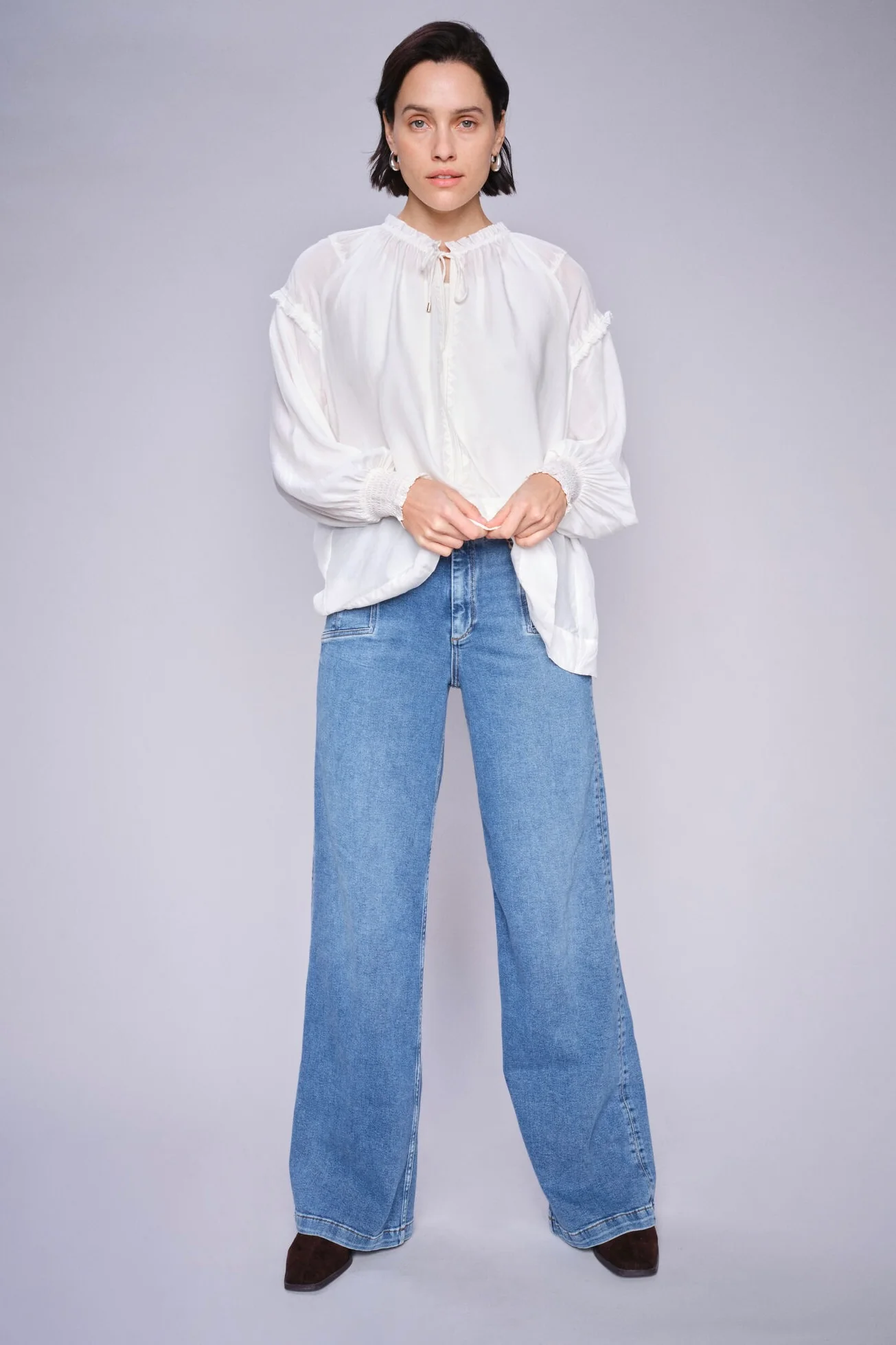 Marb Sansa Emb Blouse  | Ecru | Bluse fra Mos Mosh - Image 7
