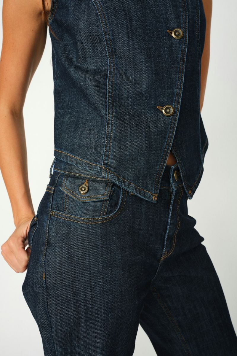 Marlena Nippon Jeans Long | Dark Blue | Jeans fra Mos Mosh - Image 7