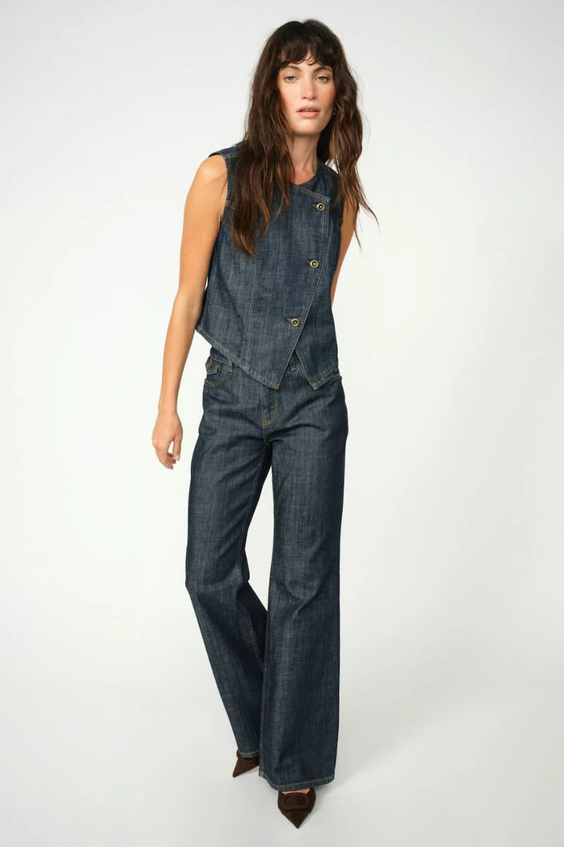 Marlena Nippon Jeans Long | Dark Blue | Jeans fra Mos Mosh - Image 8