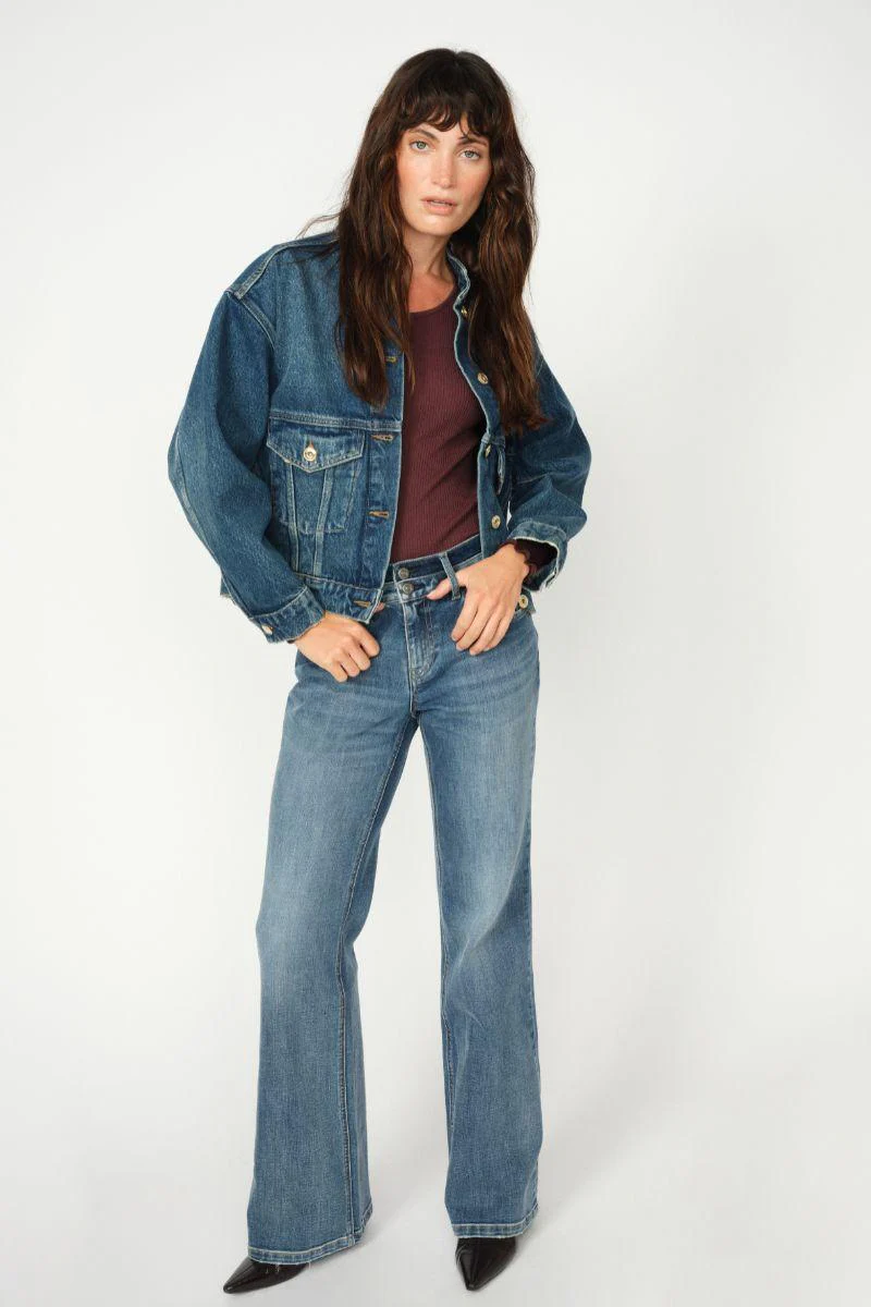 Marlena Nolla Jeans Long | Blue | Jeans fra Mos Mosh - Image 9