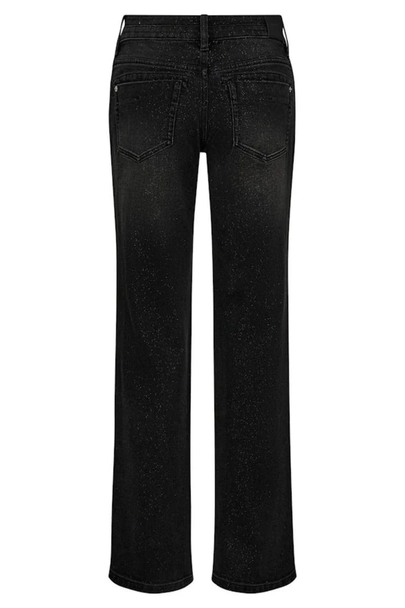 Marlena Shimmer Jeans Regular | Black | Jeans fra Mos Mosh - Image 5