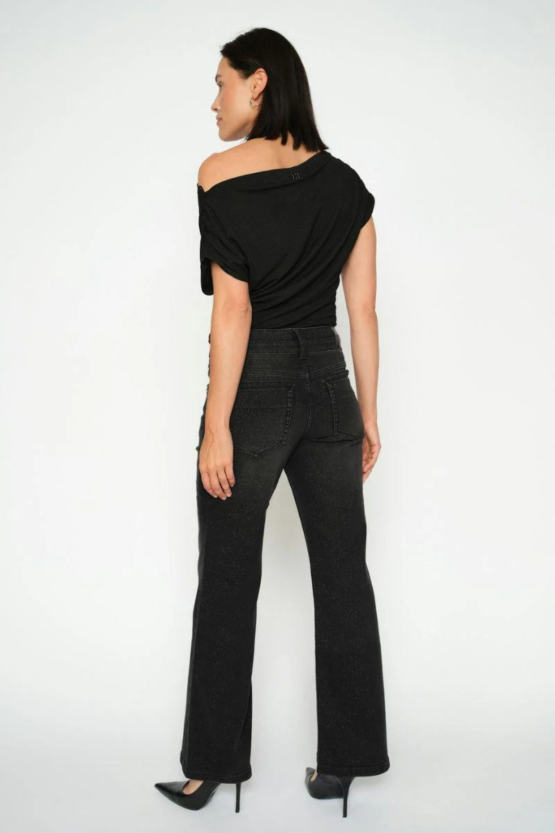 Marlena Shimmer Jeans Regular | Black | Jeans fra Mos Mosh - Image 7