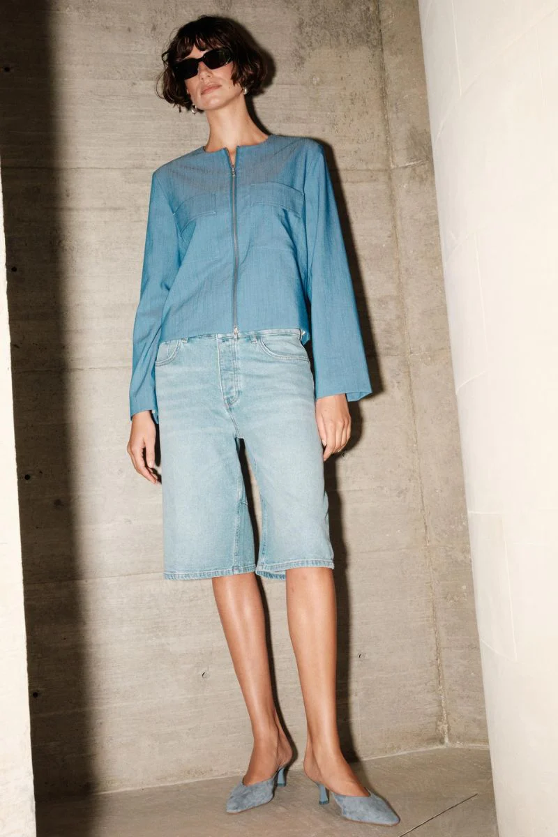 Mathilde Denim Shorts | Light Blue | Shorts fra Mos Mosh