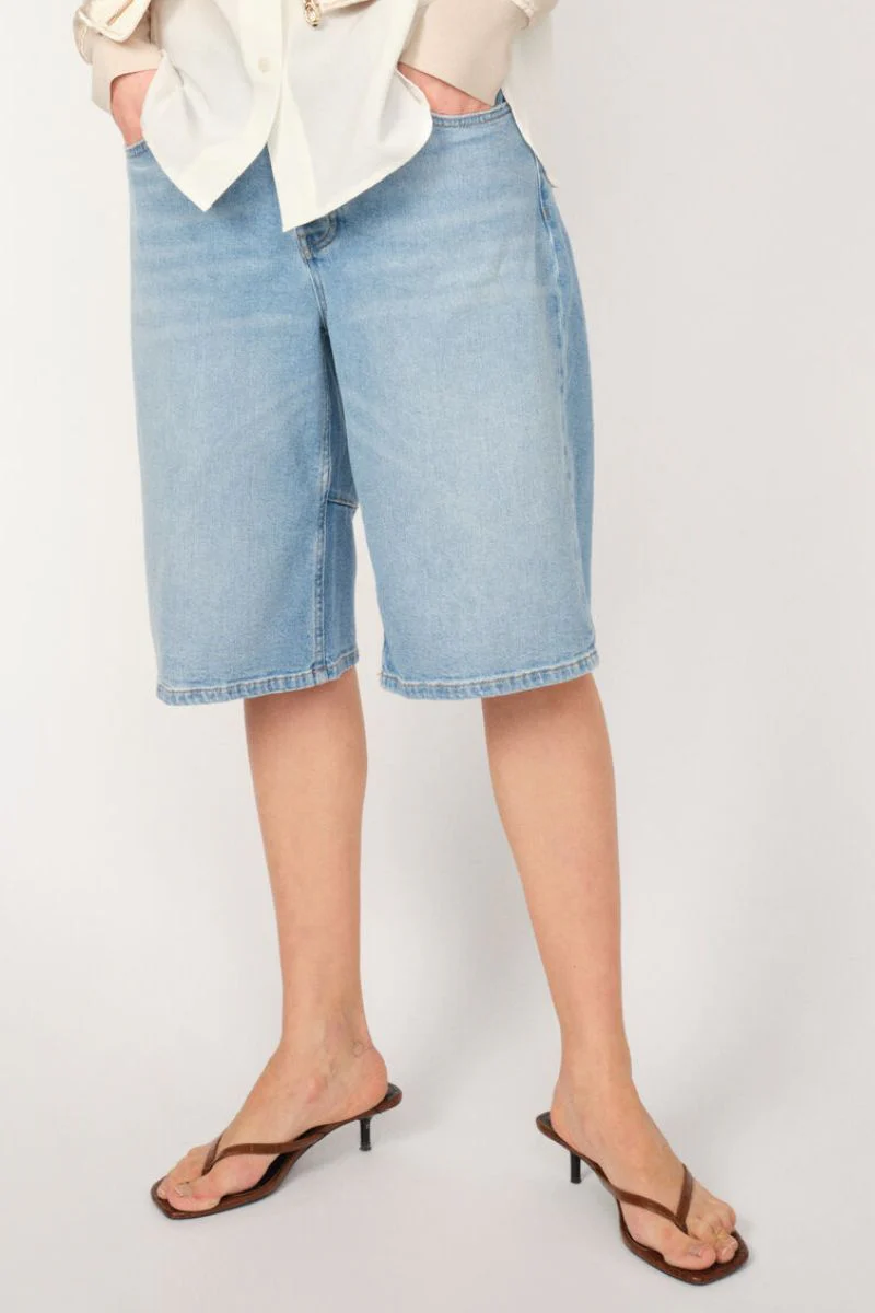 Mathilde Denim Shorts | Light Blue | Shorts fra Mos Mosh - Image 10