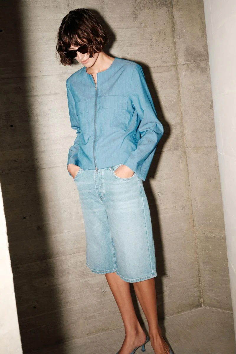 Mathilde Denim Shorts | Light Blue | Shorts fra Mos Mosh - Image 13