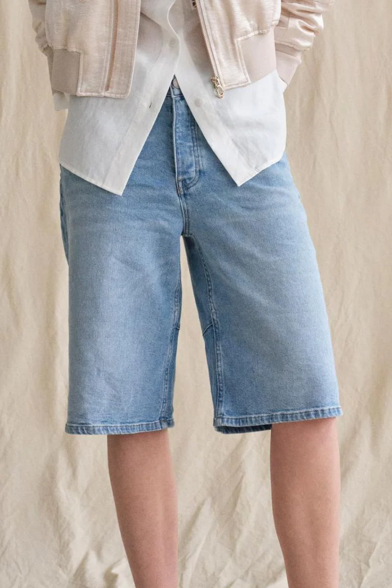 Mathilde Denim Shorts | Light Blue | Shorts fra Mos Mosh - Image 5