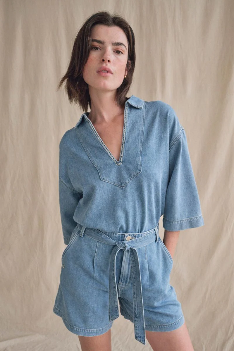 Merla Deco Shirt | Light Blue | Skjorte fra Mos Mosh - Image 2