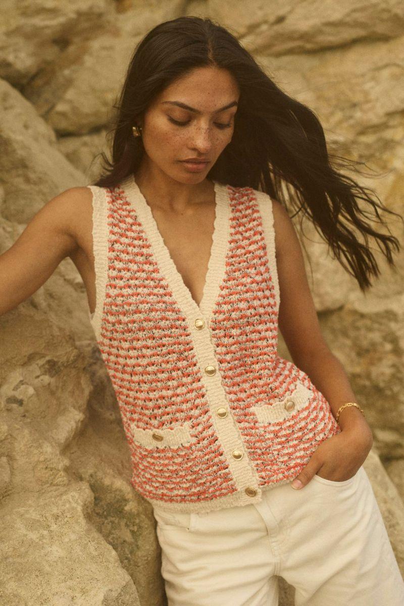 Miah Knit Vest  | Emberglow | Vest fra Mos Mosh - Image 5