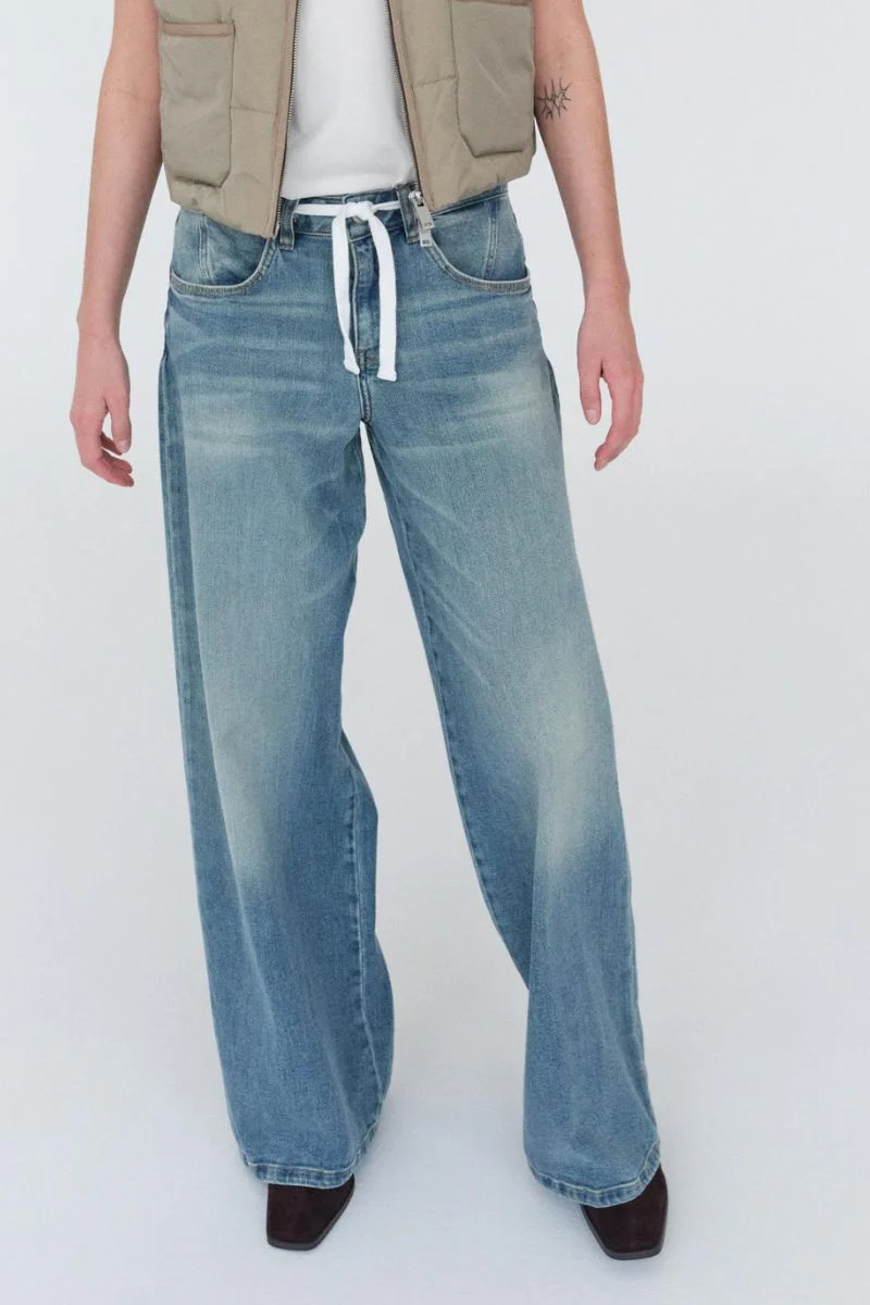 Milo String Jeans Long | Mid Blue | Jeans fra Mos Mosh - Image 5