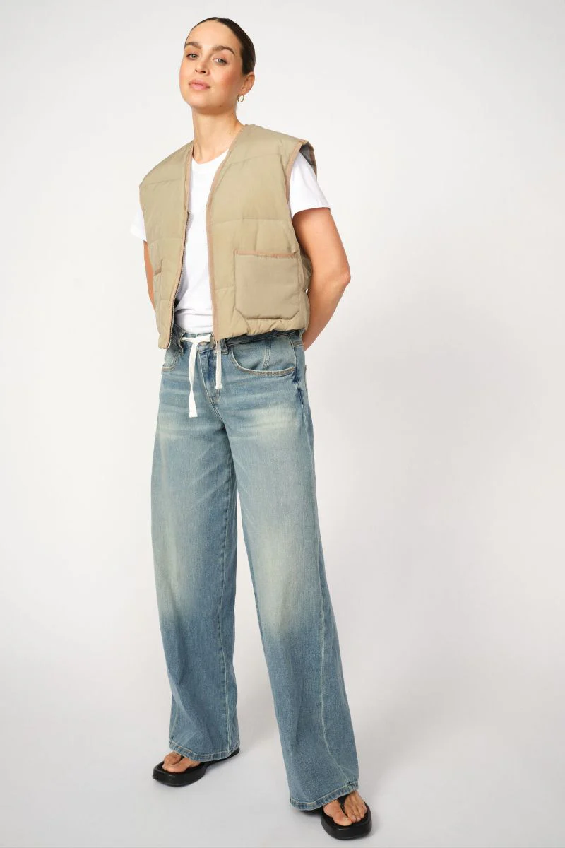 Milo String Jeans Long | Mid Blue | Jeans fra Mos Mosh - Image 6