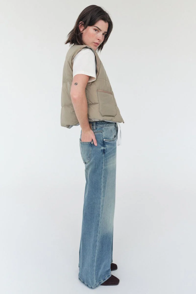 Milo String Jeans Long | Mid Blue | Jeans fra Mos Mosh - Image 9