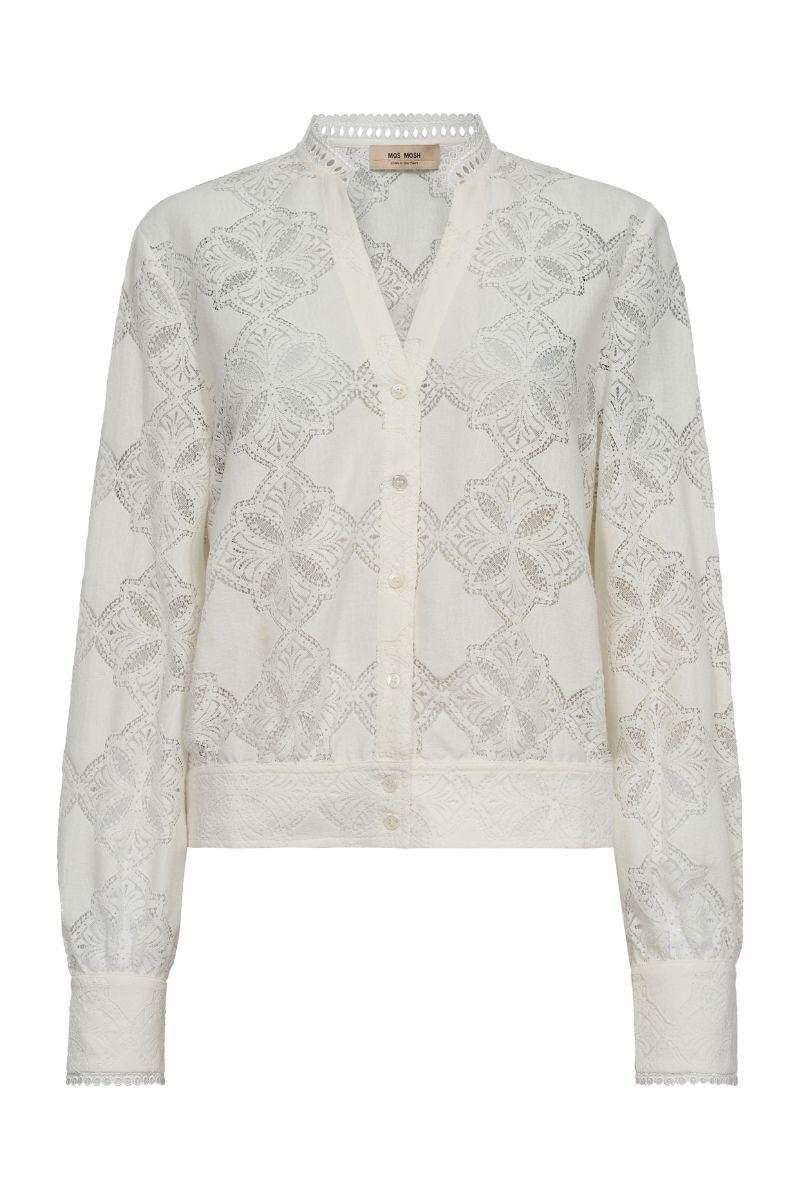 Monia Yen Lace Shirt | Ecru | Skjorte fra Mos Mosh - Image 2