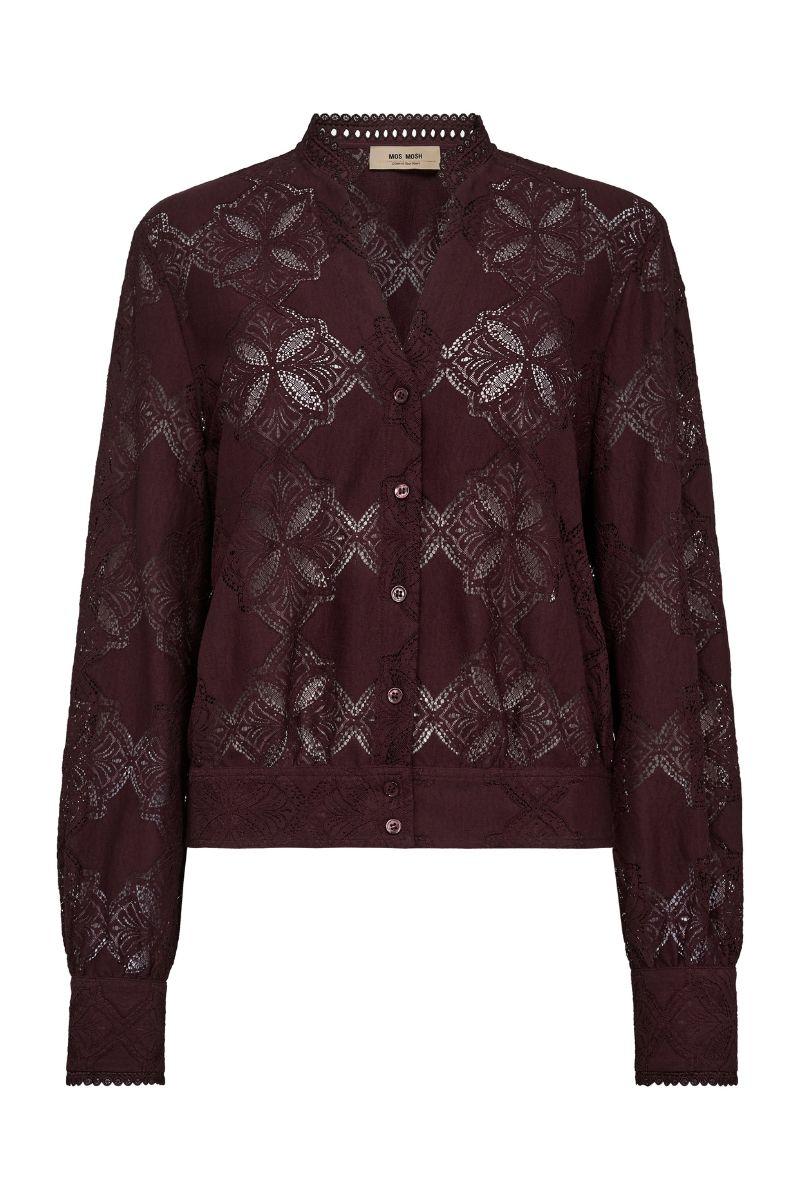 Monia Yen Lace Shirt | Fudge | Skjorte fra Mos Mosh - Image 2