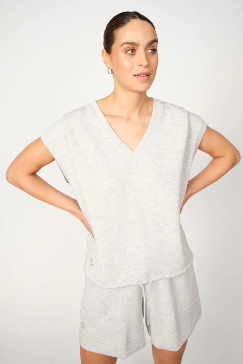 Nadi SL O-neck Sweatshirt | Light Grey Melange | Sweats fra Mos Mosh - Image 4