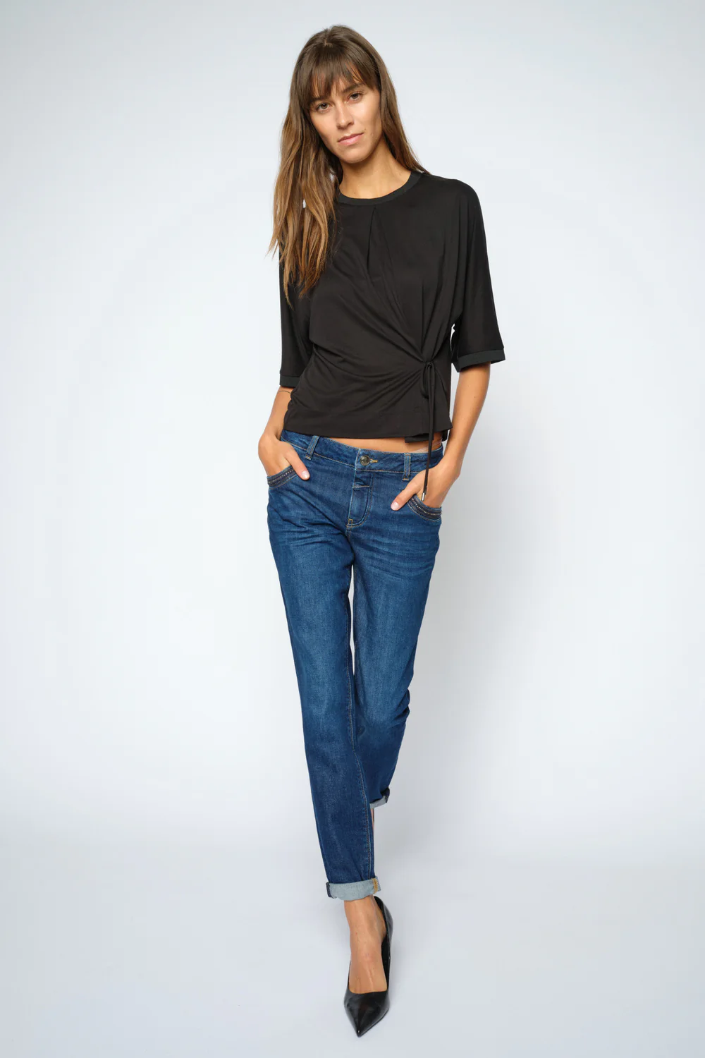 Naomi Bran Jeans 30' | Dark Blue | Jeans fra Mos Mosh - Image 3
