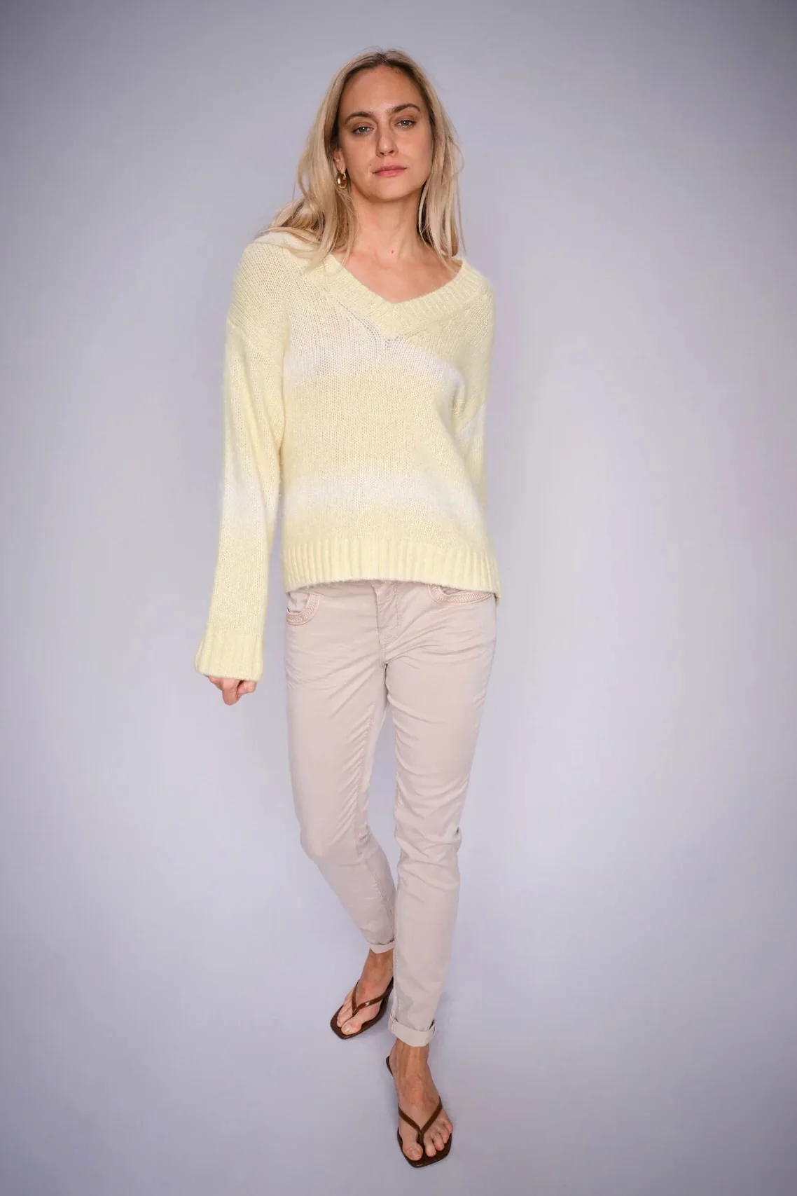 Naomi Treasure Pant Regular | Feather Gray | Bukser fra Mos Mosh - Image 3