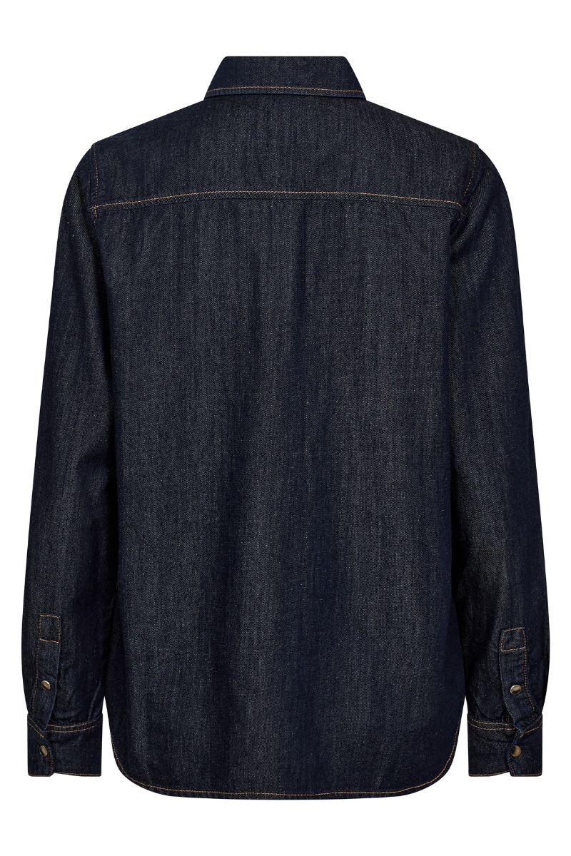 Natalie Denim Shirt | Dark Blue | Skjorte fra Mos Mosh - Image 4