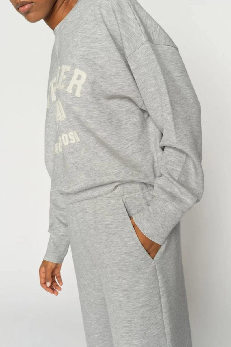 Nima Sweatpant | Grey Melange | Bluse fra Mos Mosh - Image 6