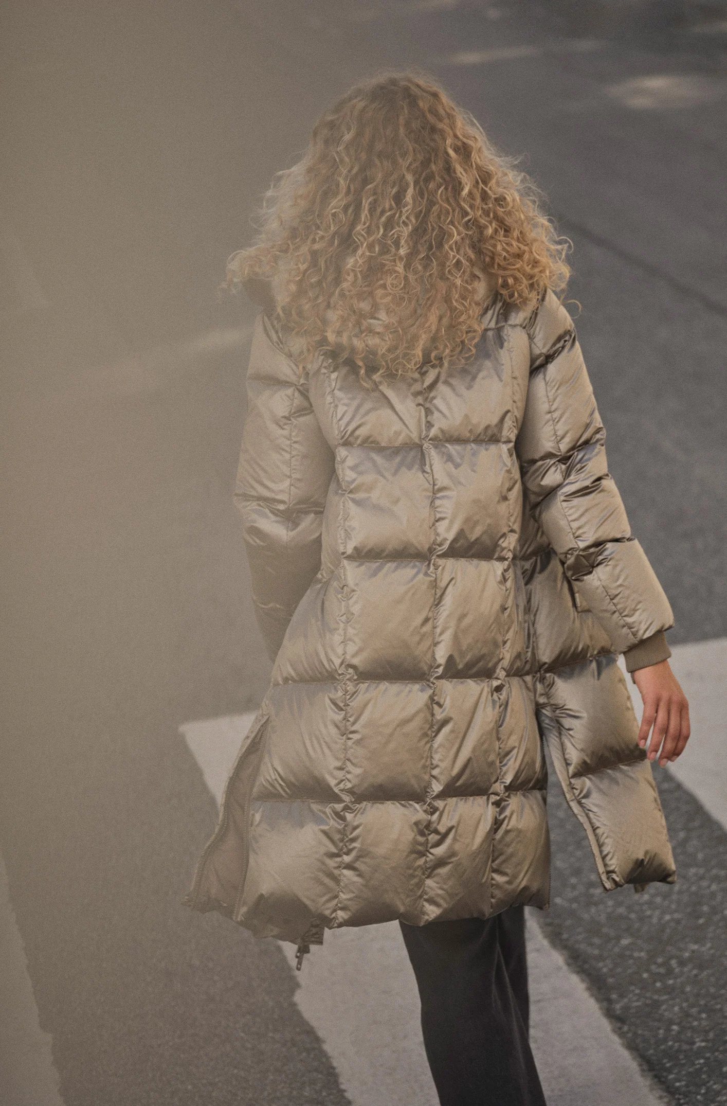 Nova Metallic Down Jacket | Brindle | Jakke fra Mos Mosh - Image 3