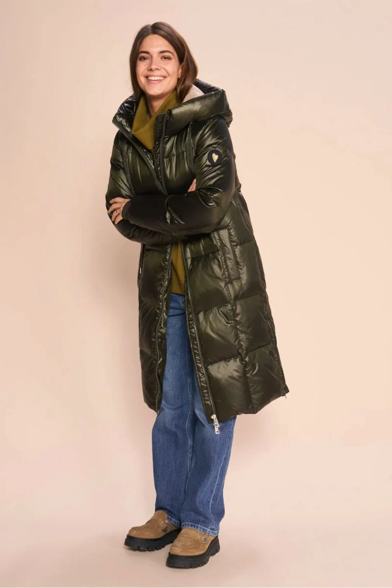 Nova Metallic Down Jacket | Forest Night | Jakke fra Mos Mosh - Image 10