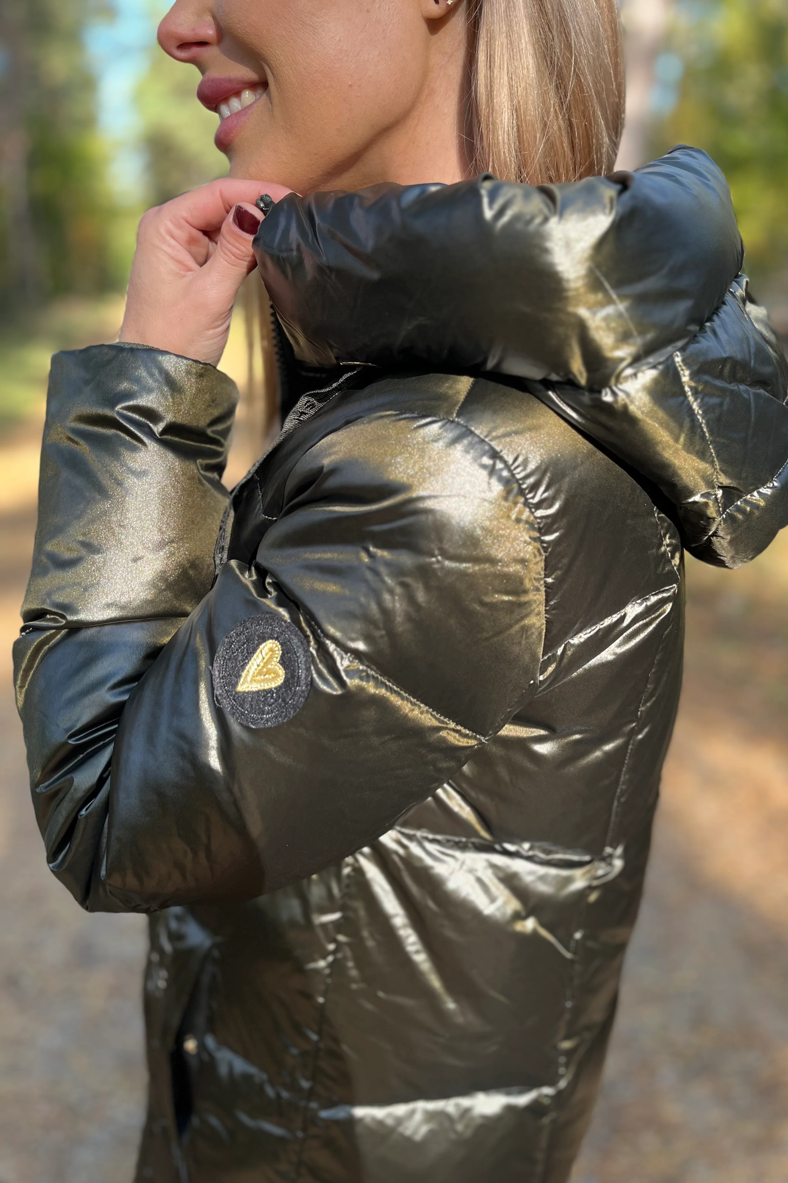 Nova Metallic Down Jacket | Forest Night | Jakke fra Mos Mosh - Image 15
