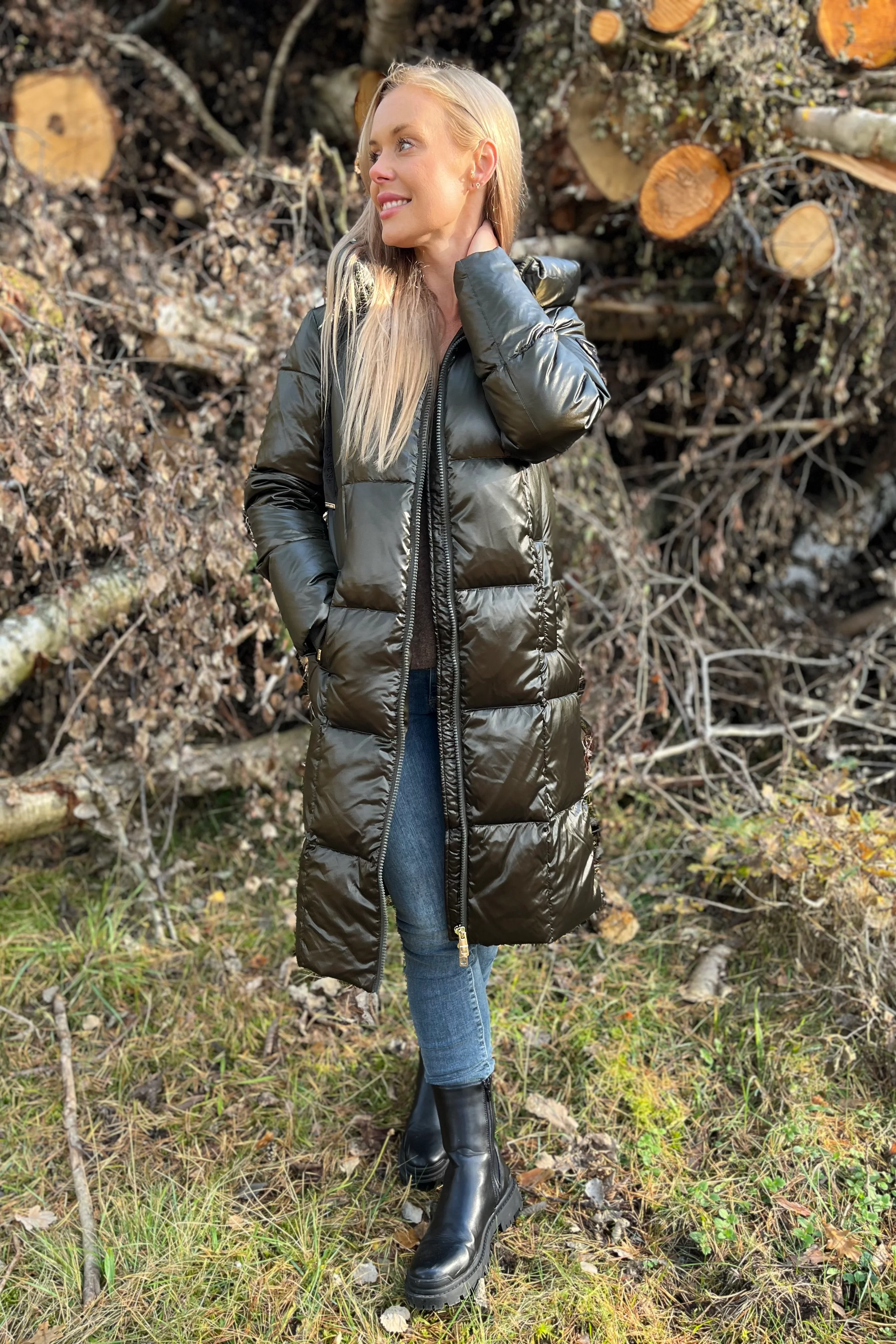 Nova Metallic Down Jacket | Forest Night | Jakke fra Mos Mosh - Image 7