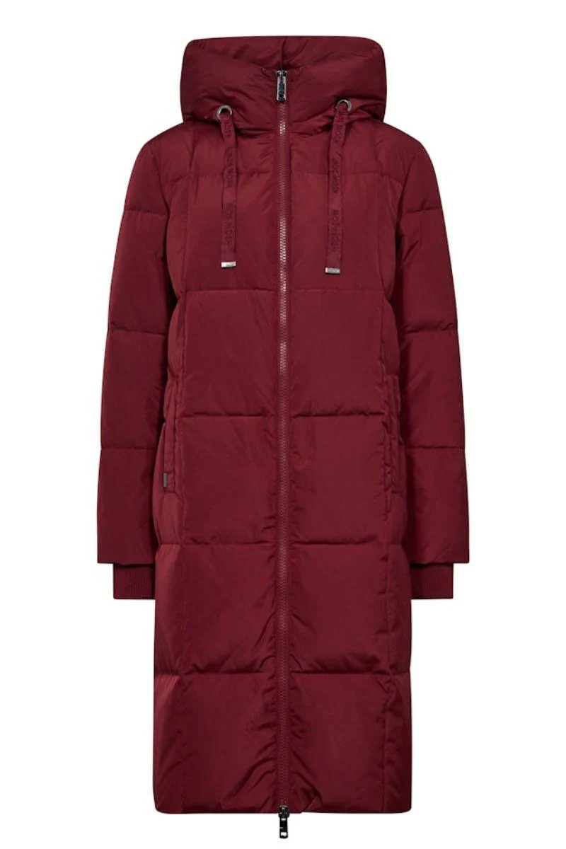 Nova Square Down Coat | Cabernet | Jakke fra Mos Mosh