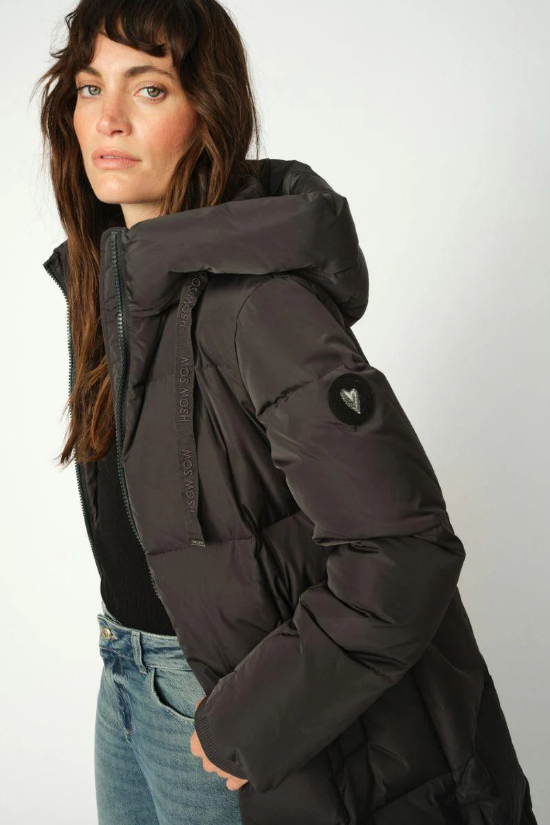 Nova Square Down Coat | Dark Grey | Jakke fra Mos Mosh - Image 7