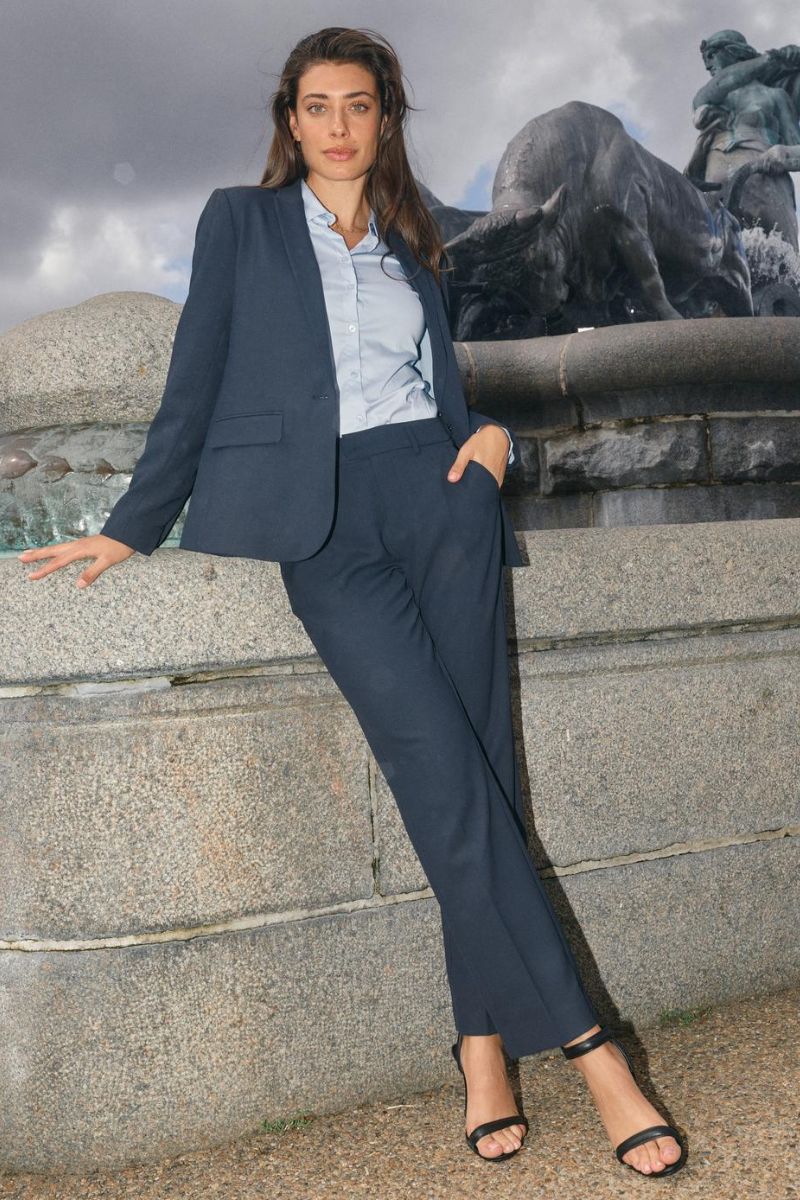Phoebe Miley Blazer | Salute Navy | Blazer fra Mos Mosh - Image 13