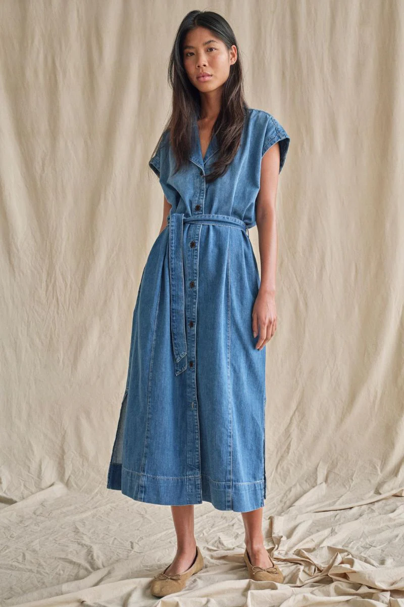 Pitti Nalin Dress| Mid Blue | Kjole fra Mos Mosh - Image 3