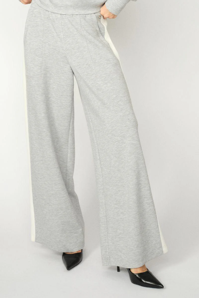 Renzi Stripe Sweatpants | Grey Melange | Bukser fra Mos Mosh