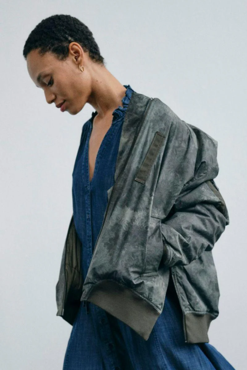 Ruby Print Bomber Jacket | Olive Night | Jakke fra Mos Mosh - Image 10