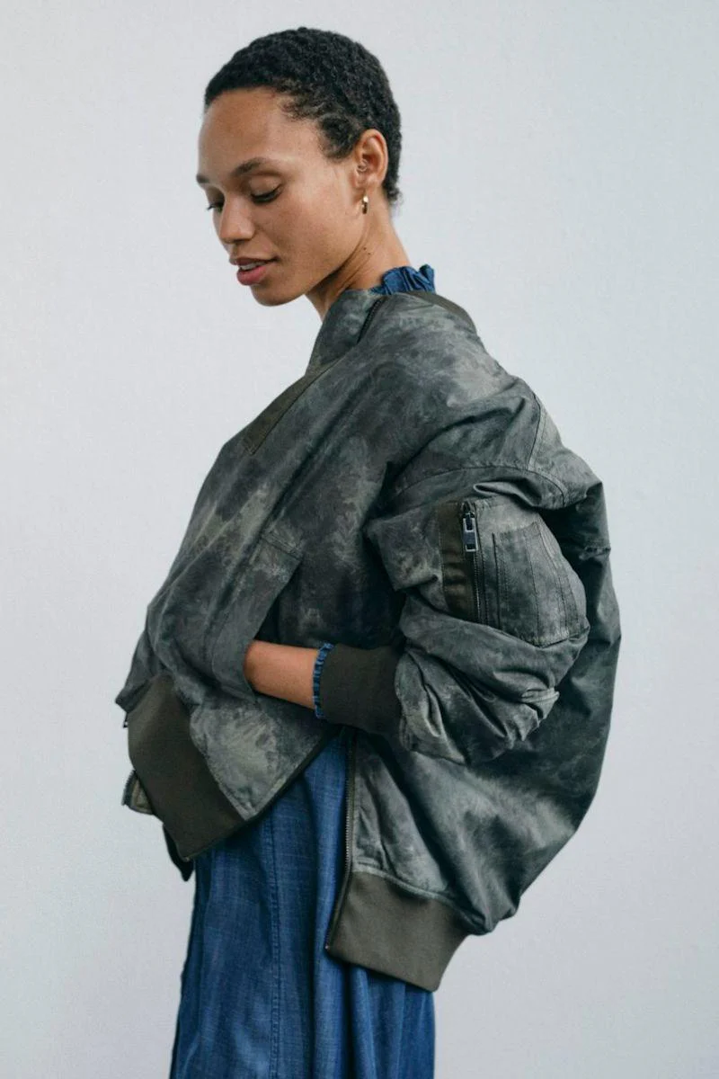 Ruby Print Bomber Jacket | Olive Night | Jakke fra Mos Mosh - Image 4