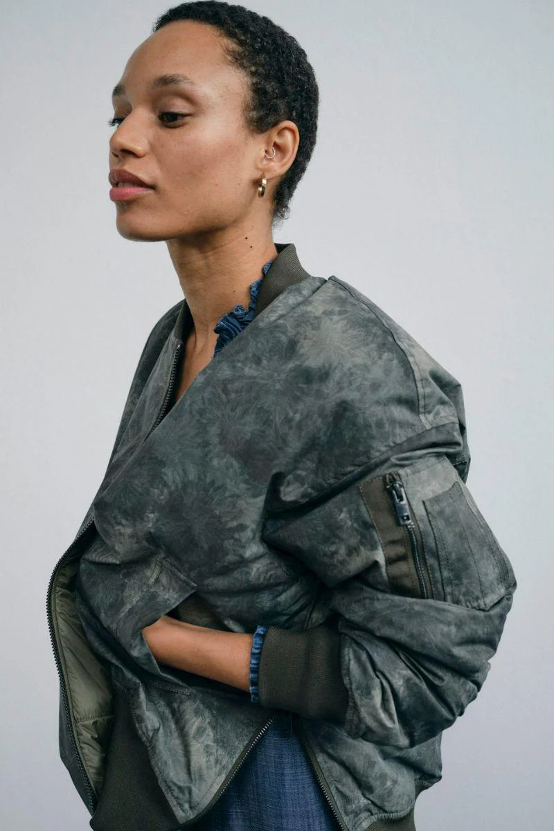 Ruby Print Bomber Jacket | Olive Night | Jakke fra Mos Mosh - Image 6