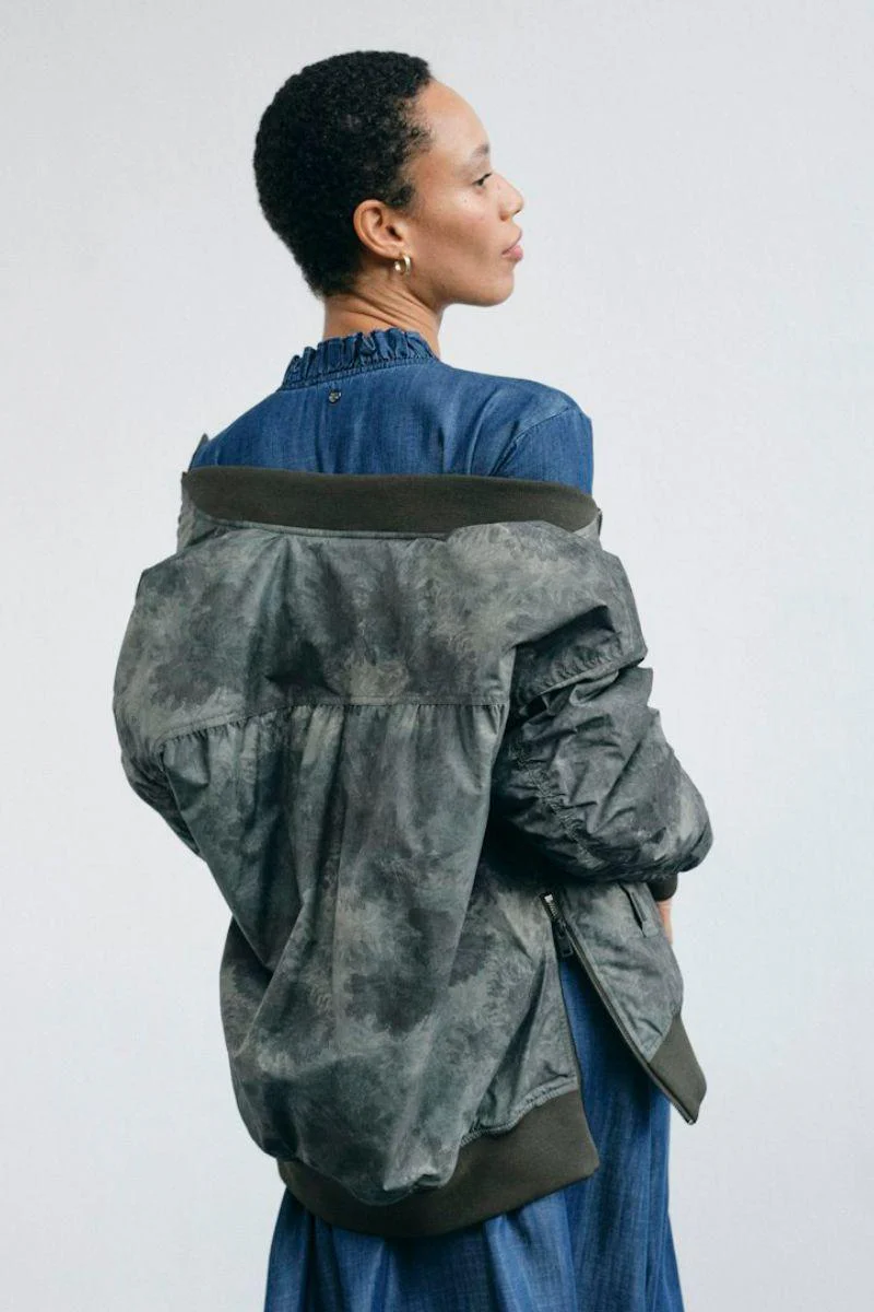 Ruby Print Bomber Jacket | Olive Night | Jakke fra Mos Mosh - Image 9