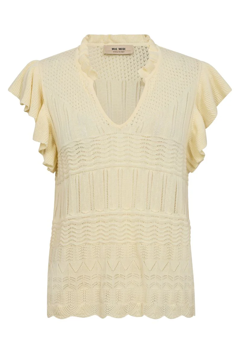 Ryett Knit Blouse| Lemon Icing | Strik fra Mos Mosh - Image 2